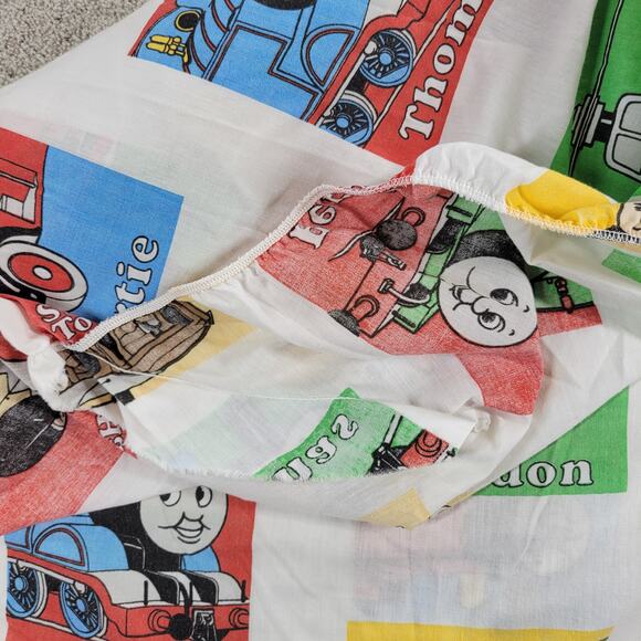 VINTAGE Thomas The Train Twin Fitted Sheet & Pillowcase Kids Home Beddings 1992 - Picture 7 of 11